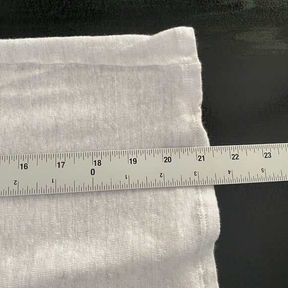 Sigrid Olsen 100% Linen T Shirt White V Neck Short Sleeve Basic Tee - Picture 9 of 9